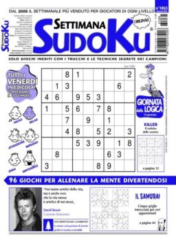 Settimana Sudoku – 9 Gennaio 2026