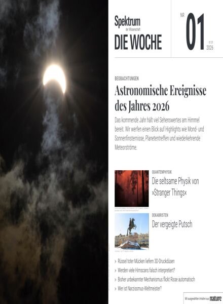 Spektrum Die Woche – 2 Januar 2026 Cover
