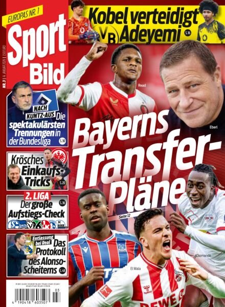 Sport Bild – 14 Januar 2026 Cover