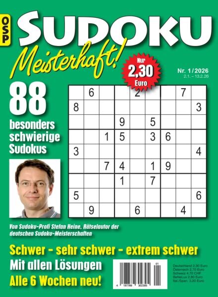Sudoku Meisterhaft – Nr 1 2026 Cover