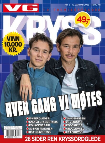 VG Kryssord – 12 Januar 2026 Cover