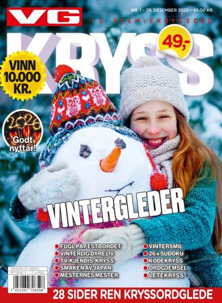 VG Kryssord – 29 Desember 2025 Cover