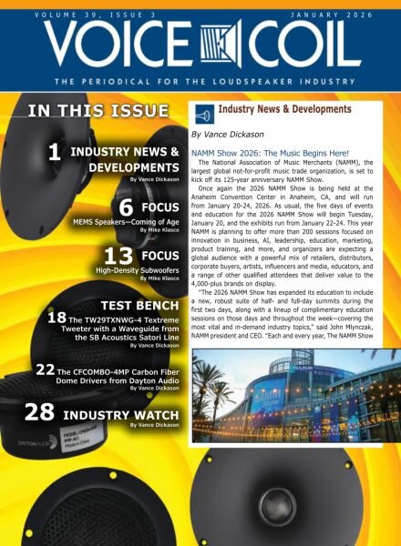 Voice Coil Magazine – January 2026 Cover