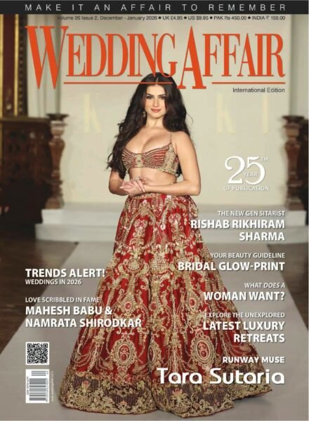 Wedding Affair Magazine – December 2025-January 2026 Cover