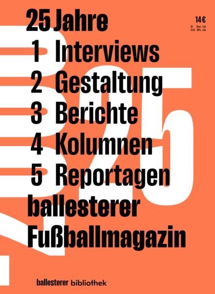 Ballesterer Magazin – Sonderheft 25 Jahre 2025 Cover