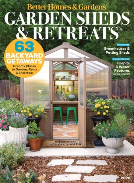 Better Homes & Gardens USA – Garden Sheds & Retreats 2026 Cover