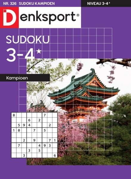 Denksport Sudoku 3-4 kampioen – 11 Februari 2026 Cover