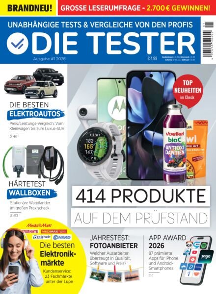 DIE TESTER Magazin – Nr 1 2026 Cover
