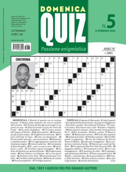 Domenica Quiz – 12 Febbraio 2026 Cover