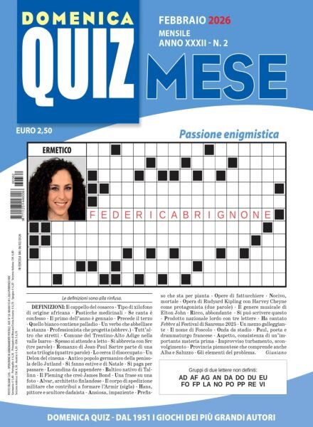 Domenica Quiz Mese – Febbraio 2026 Cover