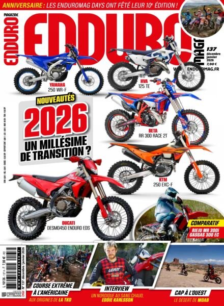 Enduro Magazine – Decembre 2025 – Janvier 2026 Cover
