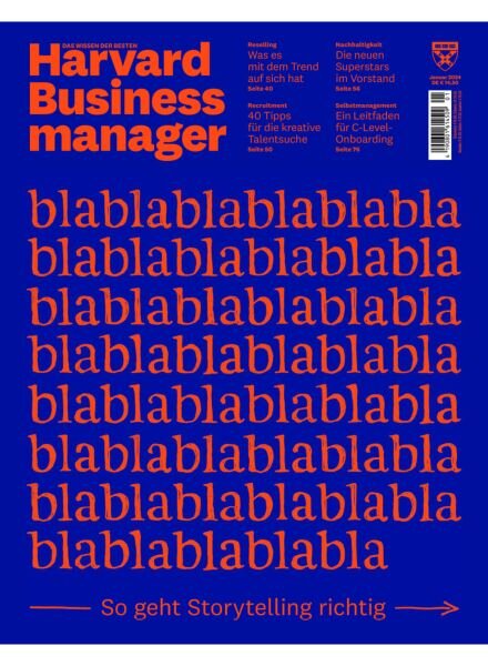 Harvard Business Manager – Januar 2024 Cover