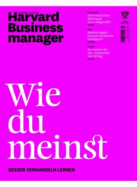 Harvard Business Manager – Juli 2024 Cover
