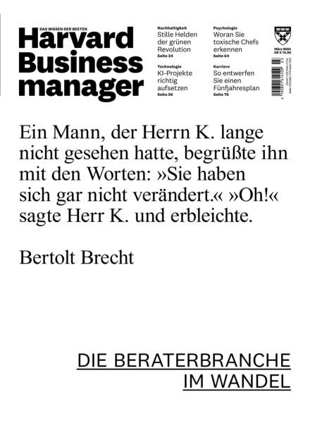Harvard Business Manager – Marz 2024 Cover