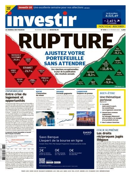 Investir – 21 Fevrier 2026 Cover
