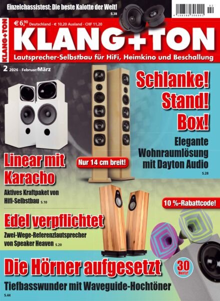 Klang+Ton – Februar 2026 Cover