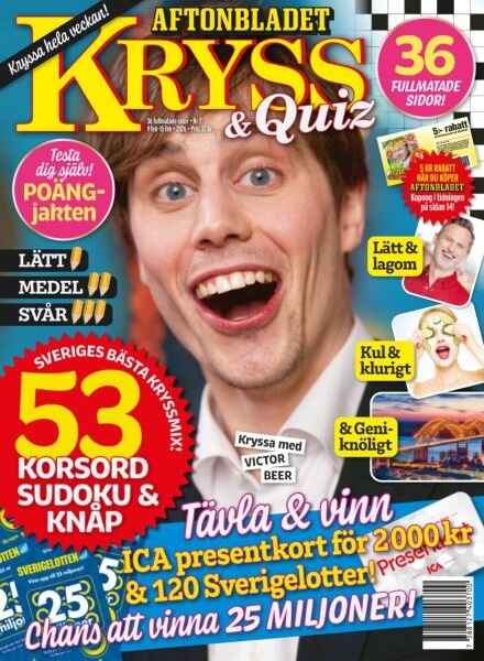 Kryss & Quiz – 9 Februari 2026 Cover