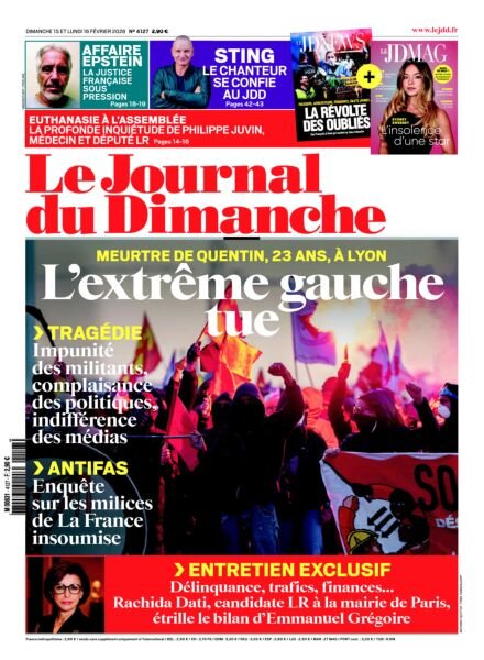 Le Journal du dimanche – 15 Fevrier 2026 Cover