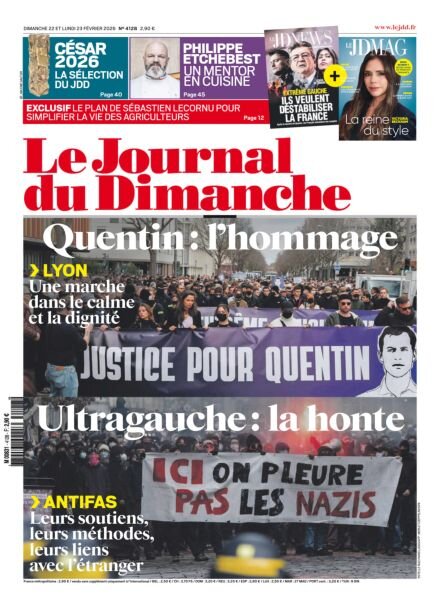 Le Journal du dimanche – 22 Fevrier 2026 Cover