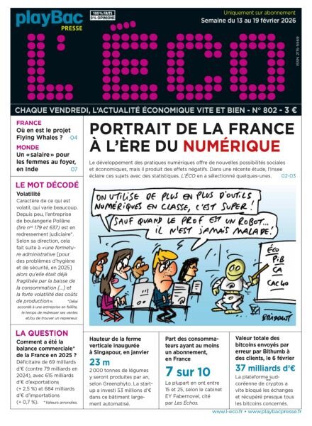 L’eCO – 13 Fevrier 2026 Cover