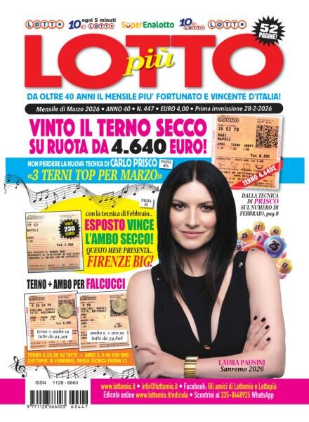 Lottopiu – Marzo 2026 Cover