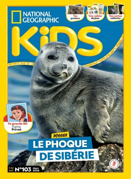 National Geographic Kids France – Mars 2026 Cover