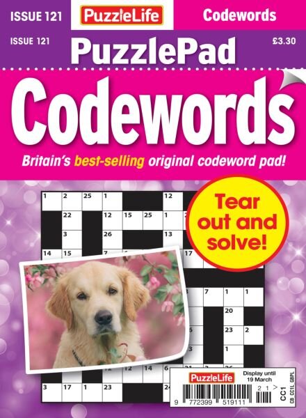 PuzzleLife PuzzlePad Codewords – Issue 121 2026 Cover