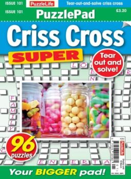 PuzzleLife PuzzlePad Criss Cross Super – February 2026