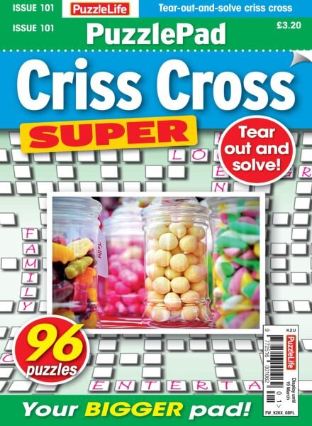 PuzzleLife PuzzlePad Criss Cross Super – February 2026 Cover
