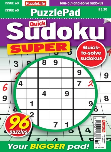 PuzzleLife PuzzlePad Sudoku Super – February 2026 Cover