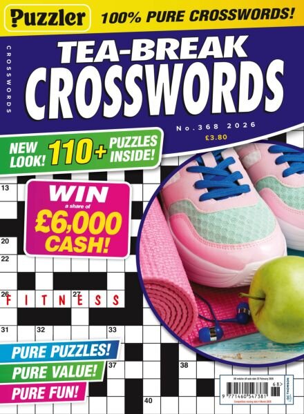 Puzzler Tea-Break Crosswords – Issue 368 2026 Cover