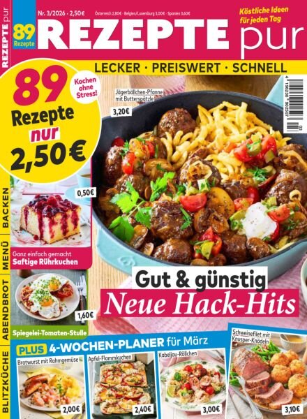 Rezepte pur – Marz 2026 Cover