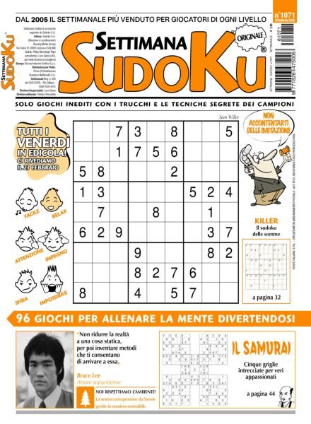 Settimana Sudoku – 20 Febbraio 2026 Cover