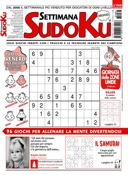 Settimana Sudoku – 30 Gennaio 2026 Cover