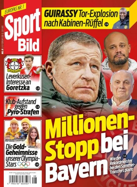 Sport Bild – 18 Februar 2026 Cover