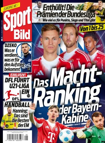 Sport Bild – 28 Januar 2026 Cover