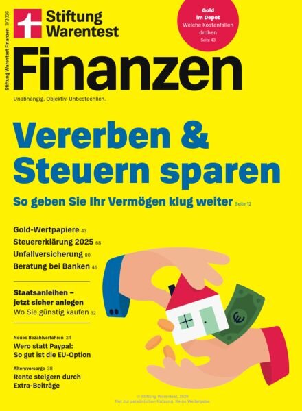 Stiftung Warentest Finanzen – Marz 2026 Cover