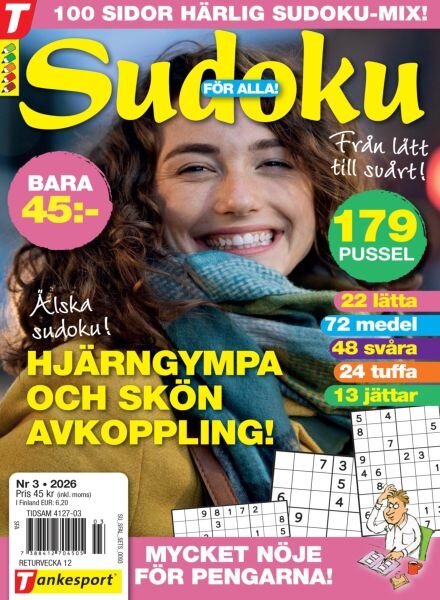 Sudoku for Alla – 18 Februari 2026 Cover
