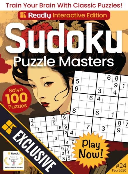 Sudoku Puzzle Masters – February 2026 Cover