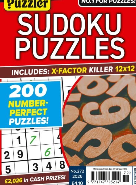 Sudoku Puzzles – Issue 272 2026 Cover