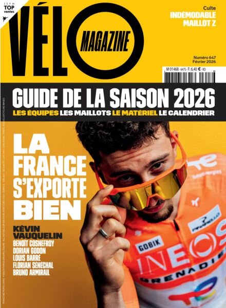 Velo Magazine – Fevrier 2026 Cover