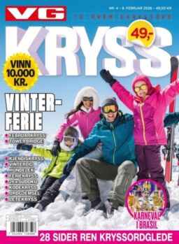VG Kryssord – 9 Februar 2026
