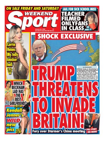 Weekend Sport – 30 January 2026 Cover