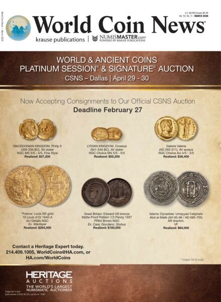 World Coin News – March 2026 Cover