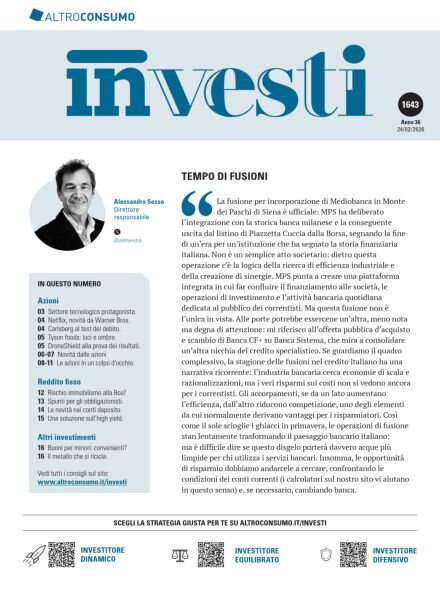 Altroconsumo Investi – 24 Febbraio 2026 Cover