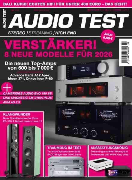 Audio Test – Ausgabe 3 2026 Cover