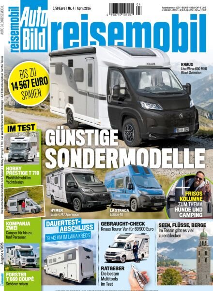 Auto Bild Reisemobil – April 2026 Cover