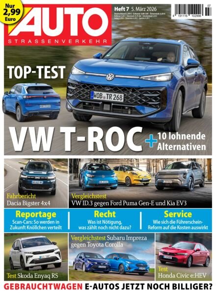 Auto Strassenverkehr – 4 Marz 2026 Cover