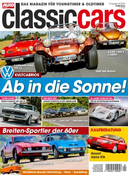 Auto Zeitung Classic Cars – April 2026 Cover