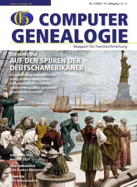 Computer Genealogie – Marz 2026 Cover